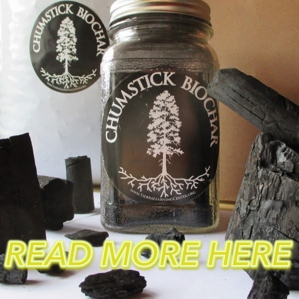 pieces of charcol and a sticker