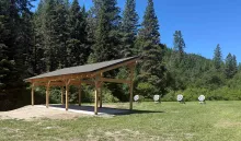 covered area and archery targets